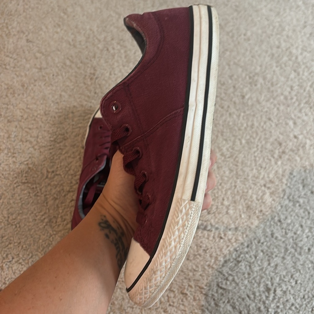 Converse Burgundy Canvas Shoes - Picture 3 of 5